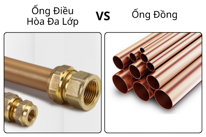 SO SÁNH ỐNG ĐỒNG VỚI ỐNG ĐIỀU HÒA ĐA LỚP